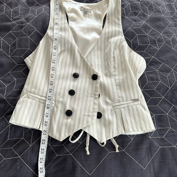 Guess stripe tuxedo vest sz XL - Picture 10 of 12